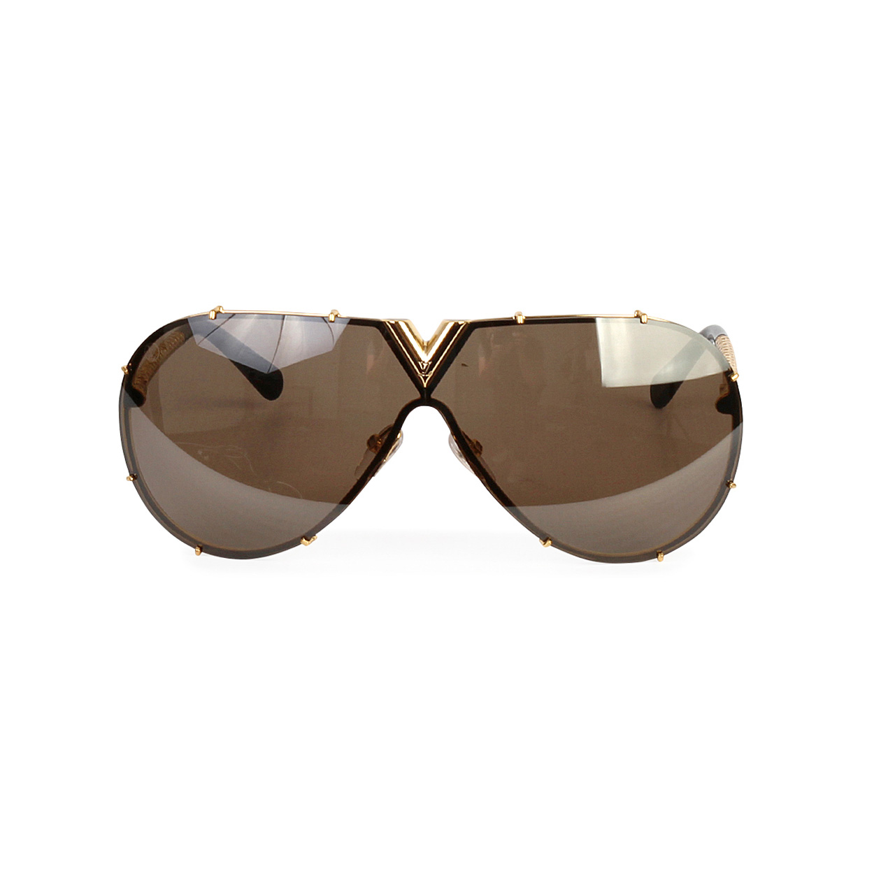 LOUIS VUITTON LV Drive Sunglasses Z0897W Gold | Luxity