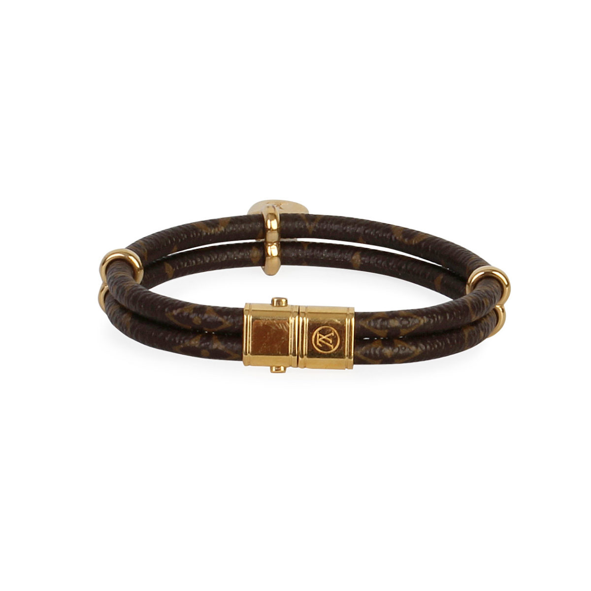 NEW LV Louis Vuitton Unisex Bracelet Confidential Monogram Brown