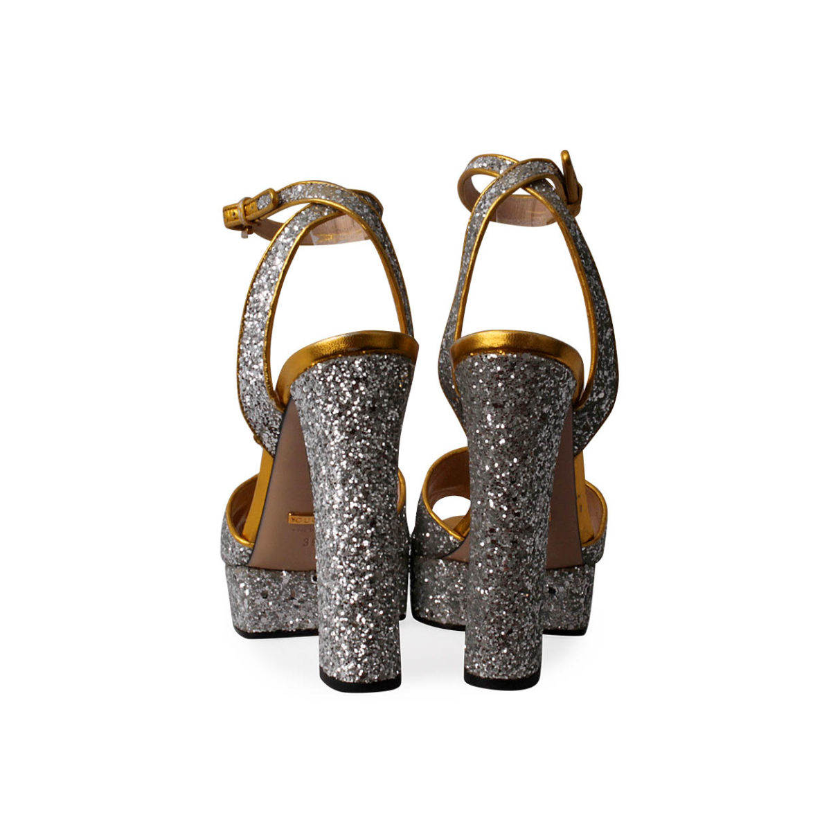 gucci silver platform sandals