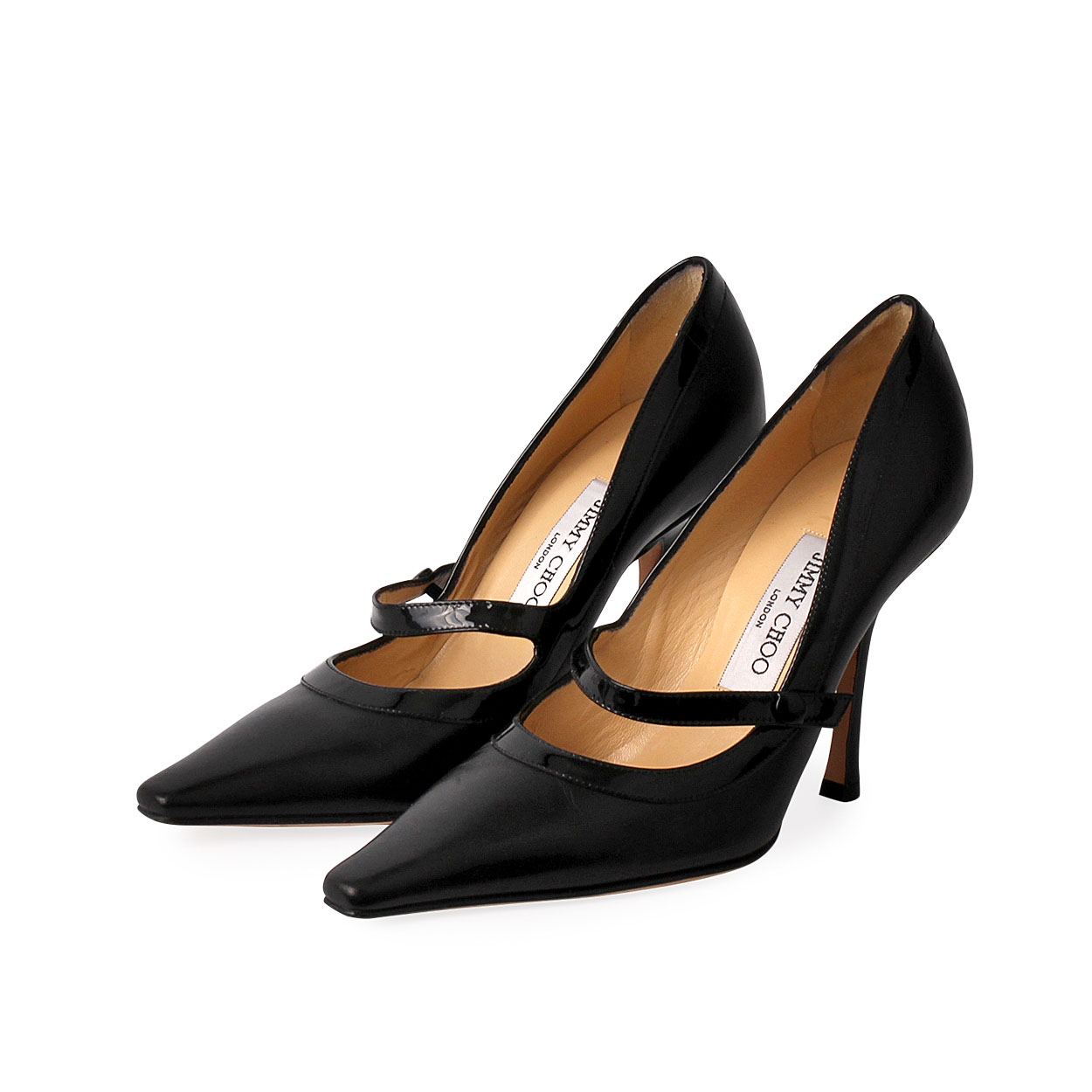 JIMMY CHOO Leather Square Toe Pumps Black - S: 37 (4) | Luxity