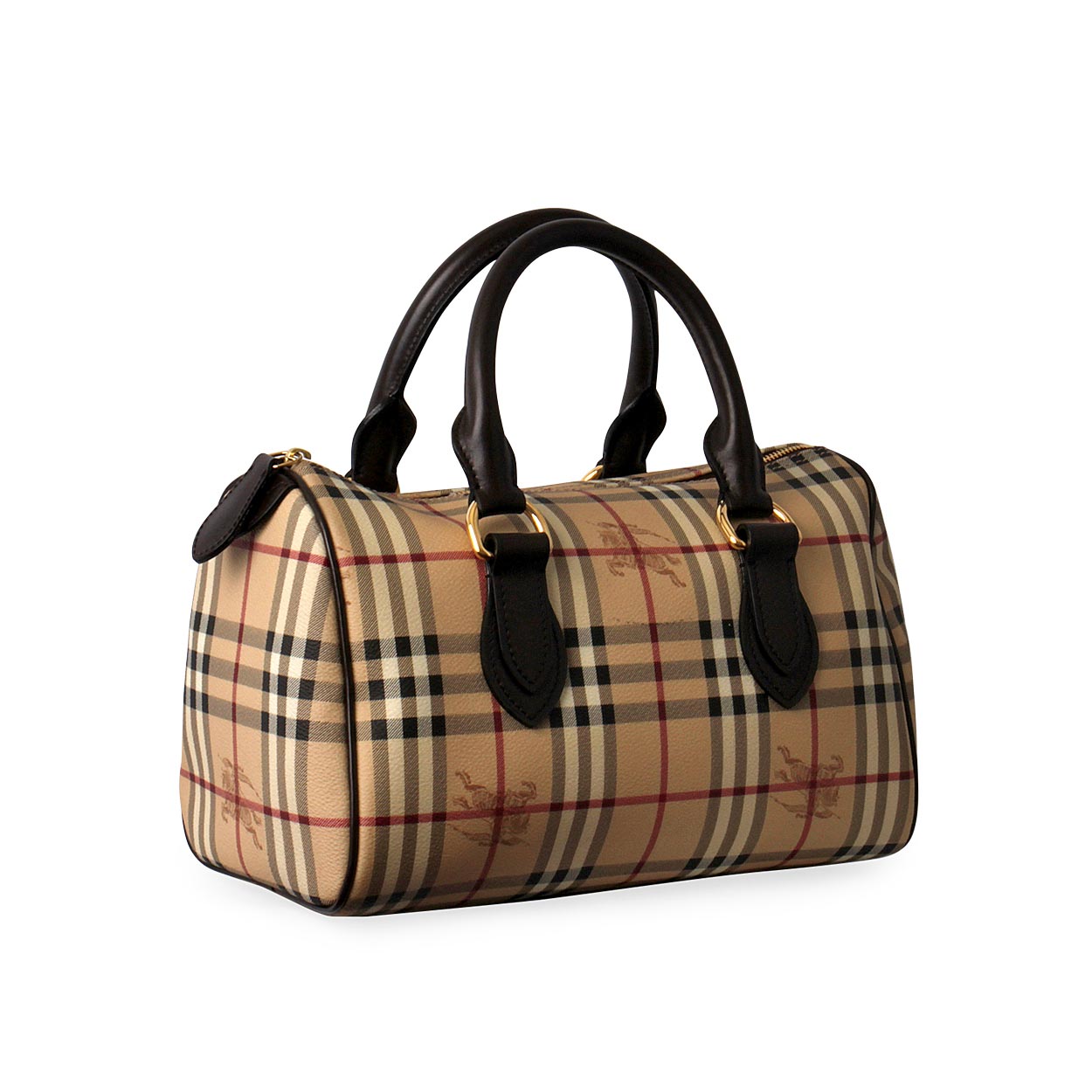 BURBERRY Haymarket Check Bowling Bag Chocolate | Luxity