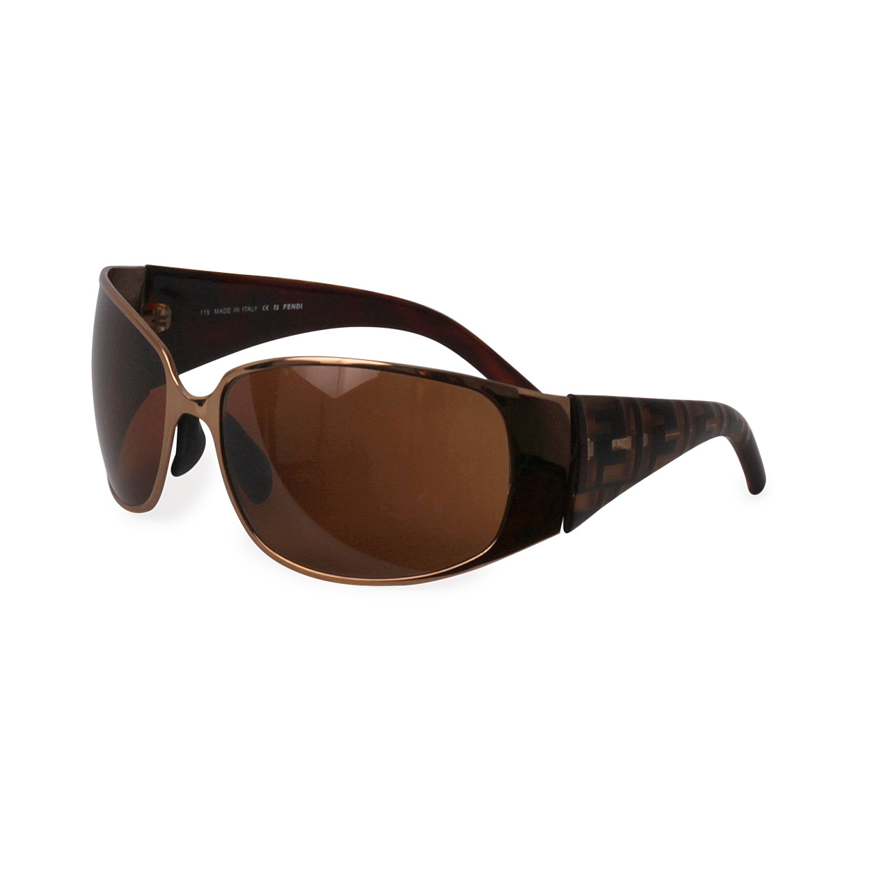 FENDI Metallic Sunglasses FS 344 714 Brown | Luxity