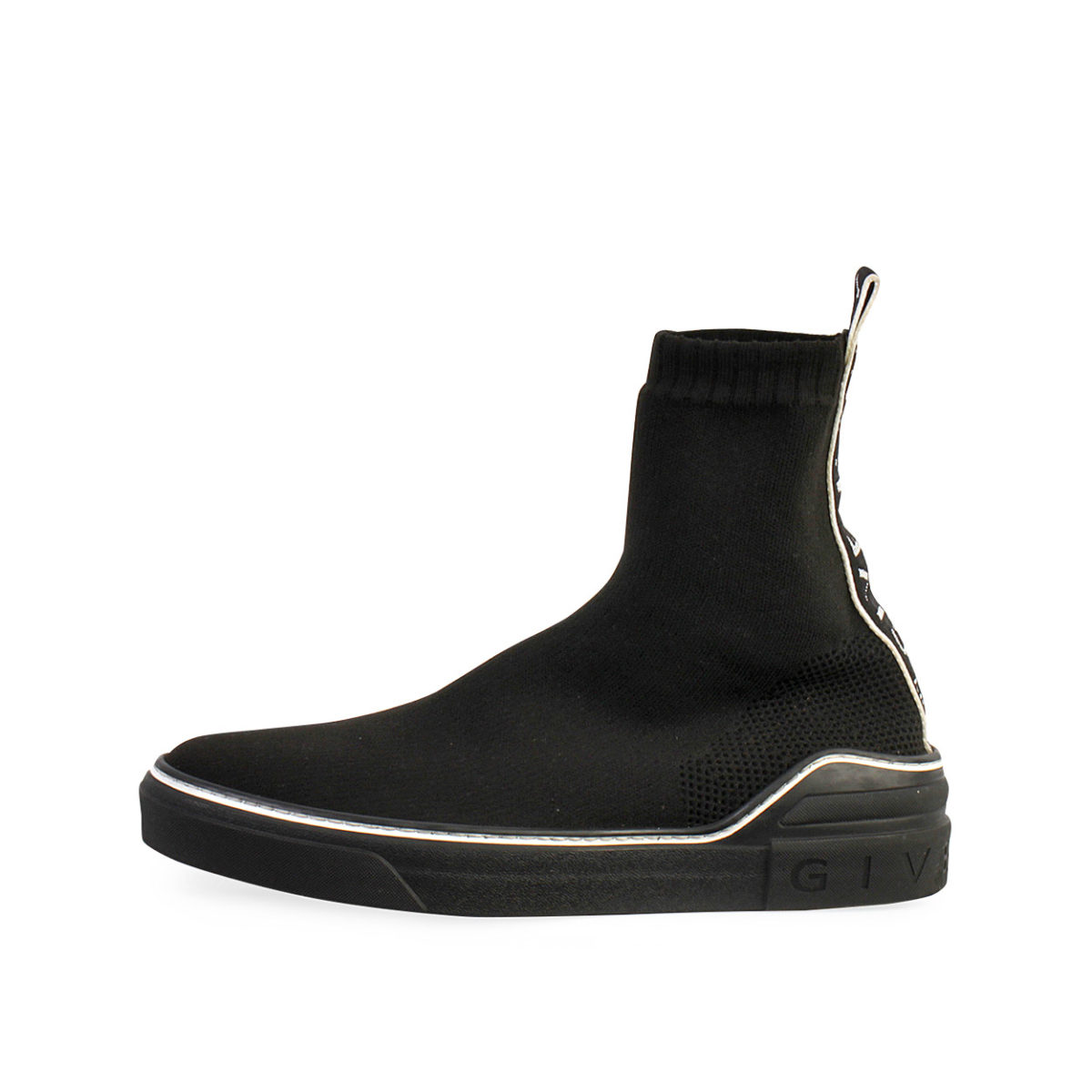 GIVENCHY Elastic George V Sock Sneakers Black - S: 41 (7.5) | Luxity