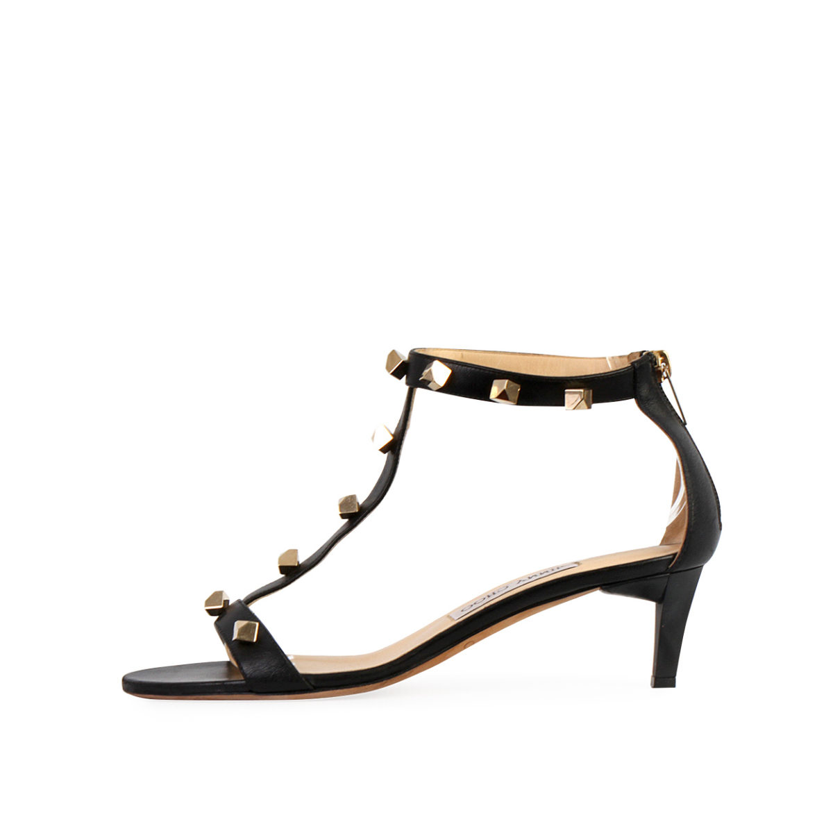 JIMMY CHOO Leather Studded Sandals 