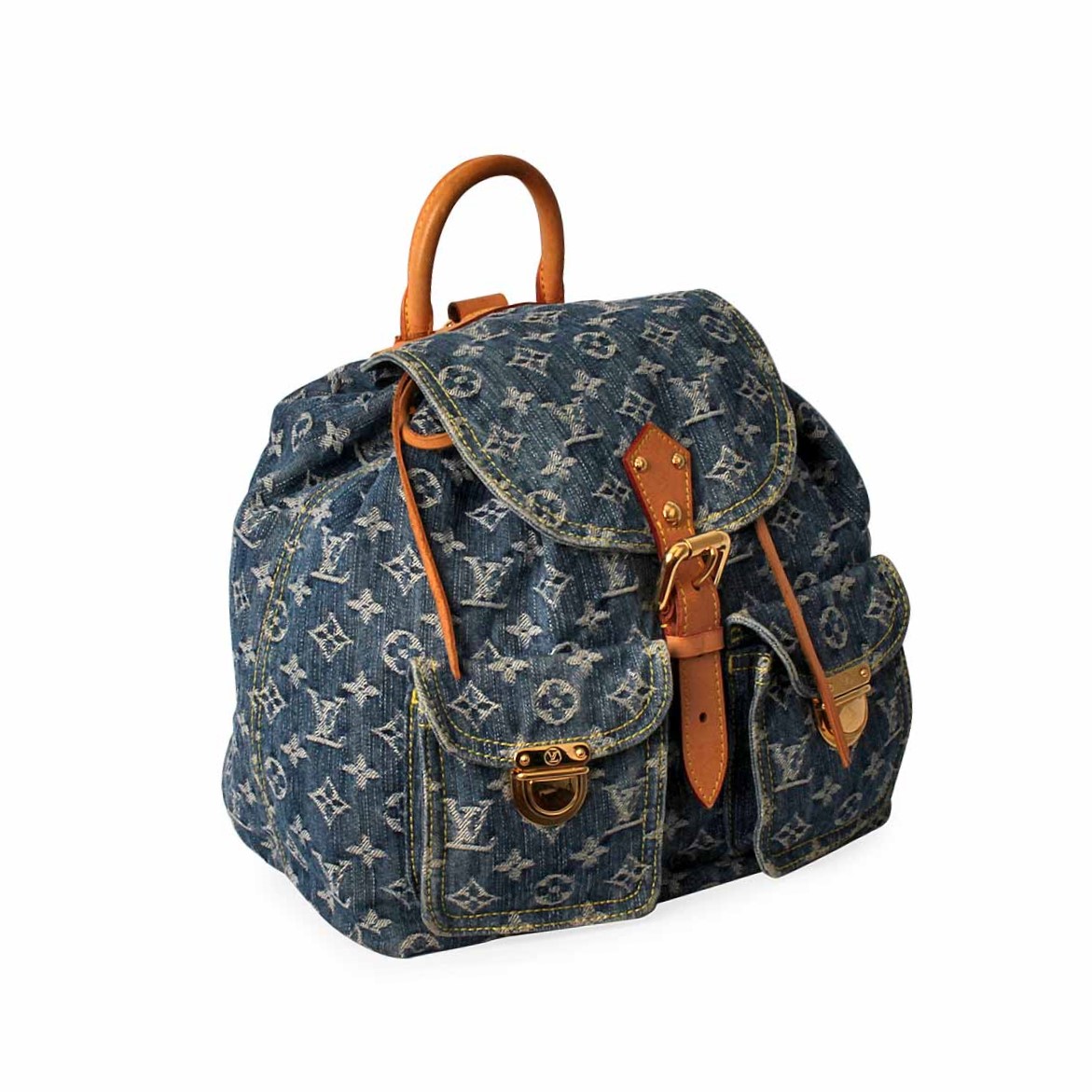 LOUIS VUITTON Denim Monogram Sac a Dos Backpack GM Blue | Luxity