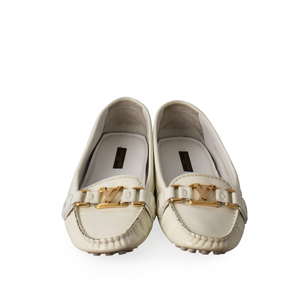 LOUIS VUITTON Vernis Monte Carlo Loafers White - S: 37.5 (4.5) | Luxity