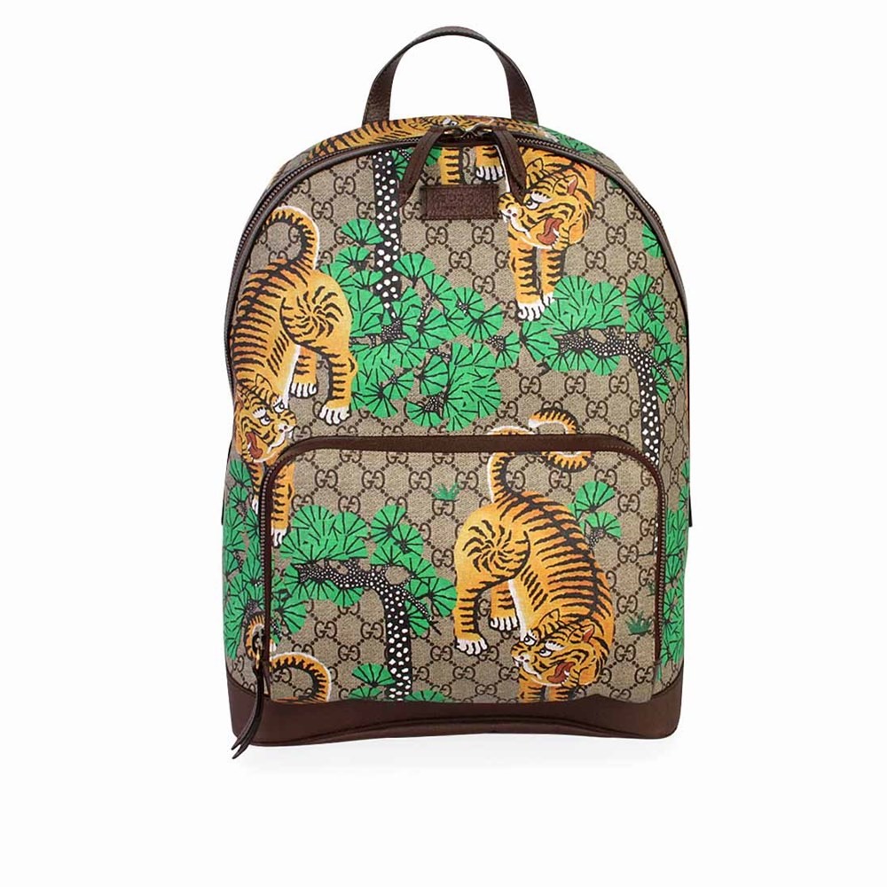 GUCCI GG Supreme Bengal Print Backpack Brown | Luxity