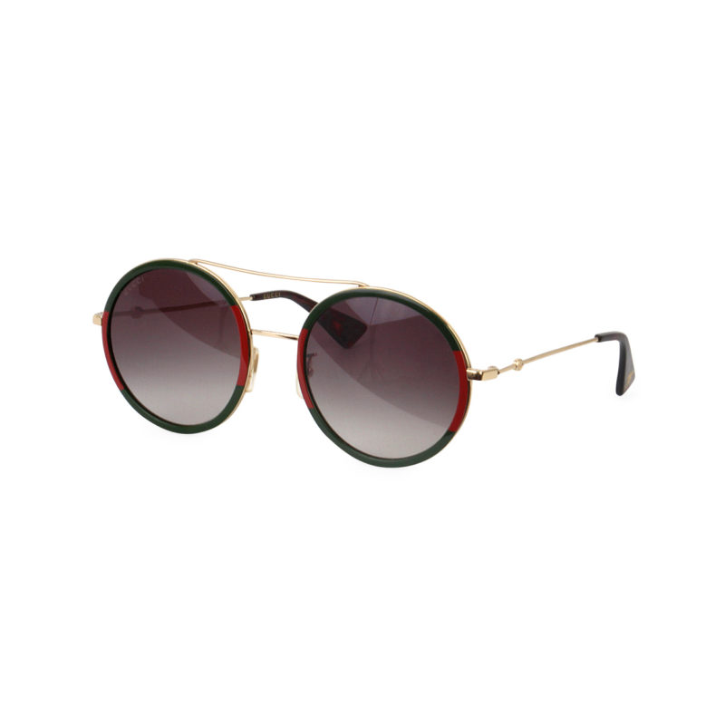 Gucci round sunglasses green hotsell and red