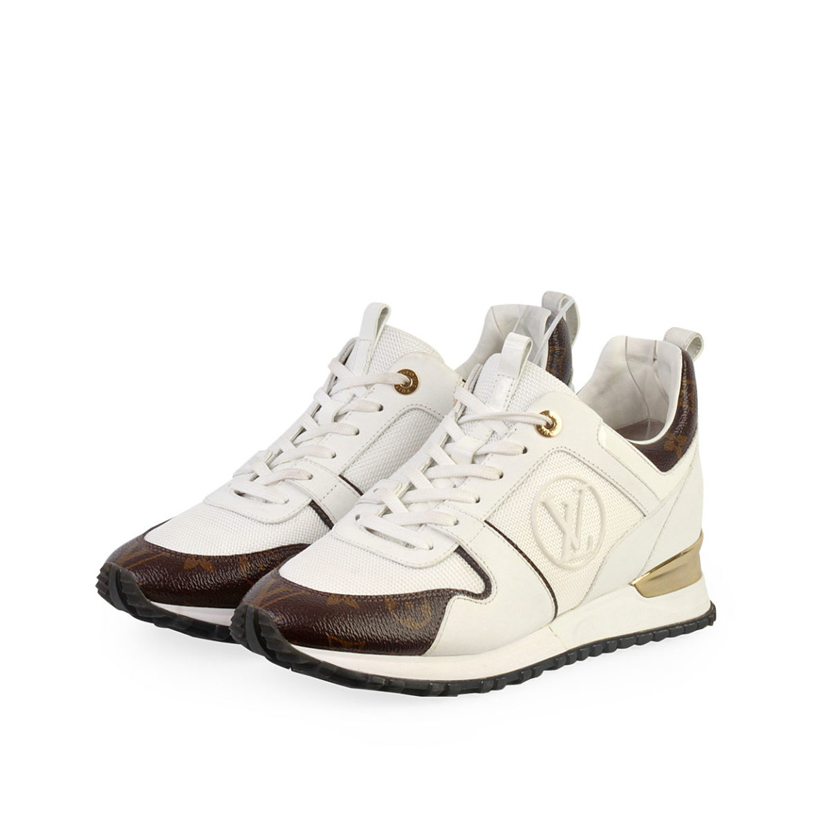 LOUIS VUITTON Leather Run Away Sneakers White - S: 40 (6.5) | Luxity