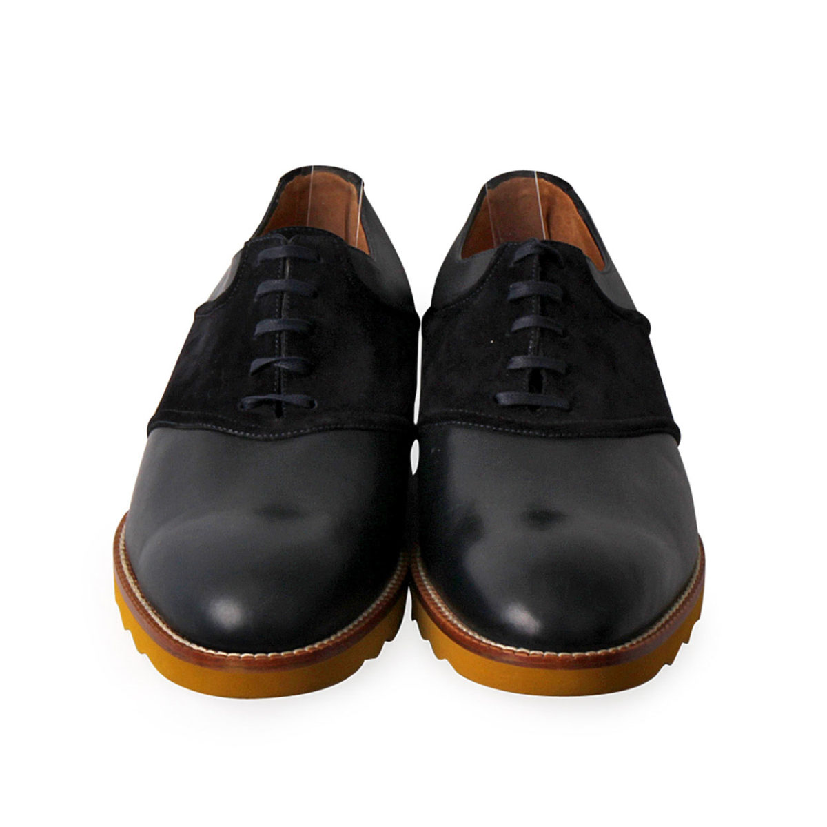 LOUIS VUITTON Leather Suede Lace Up Shoes Navy - S: 46 (11.5) | Luxity