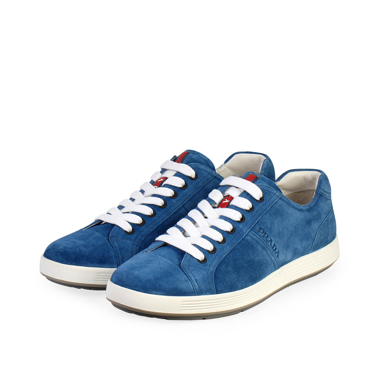 PRADA Suede Sneakers Blue - S: 43 (9) - NEW | Luxity