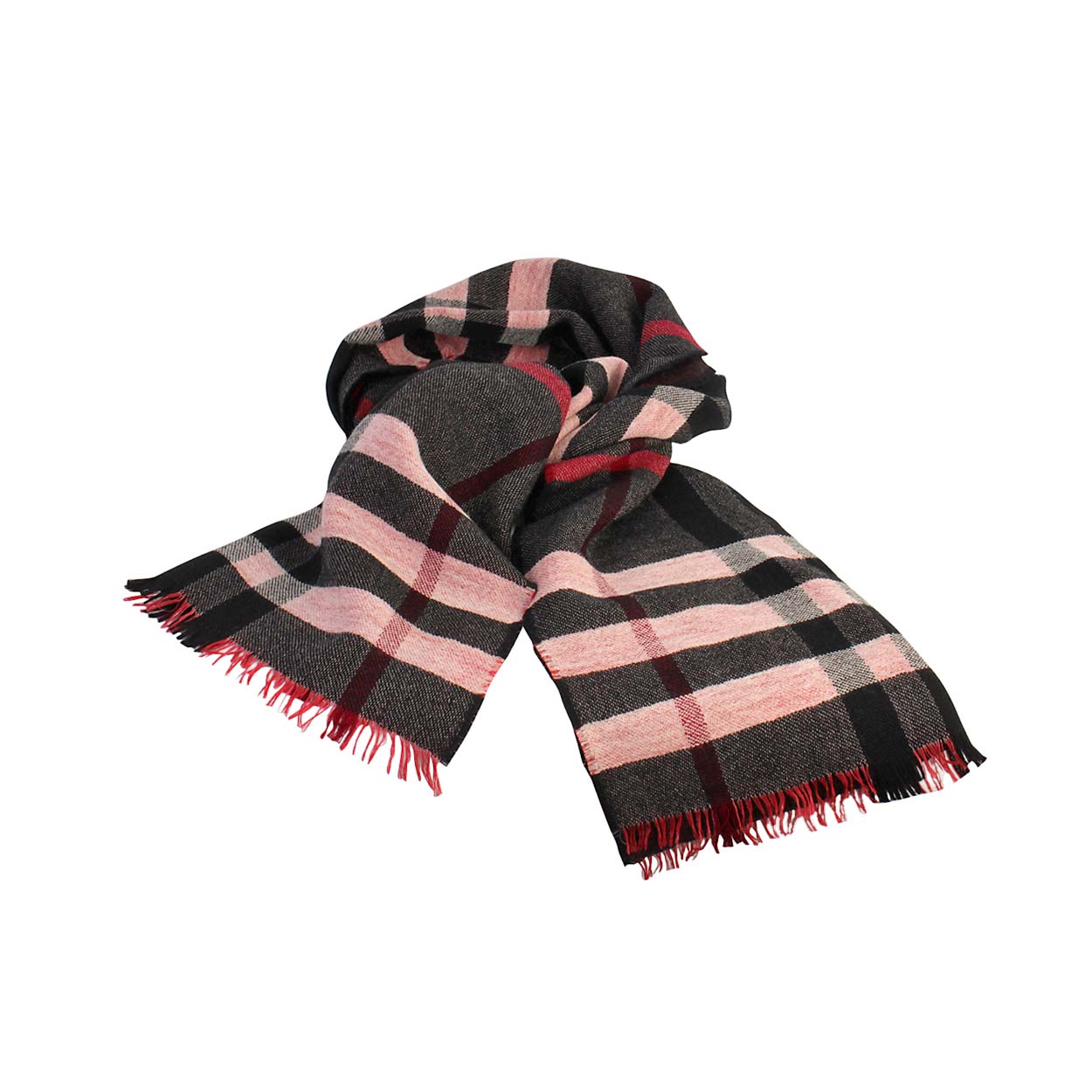 burberry scarf black and red