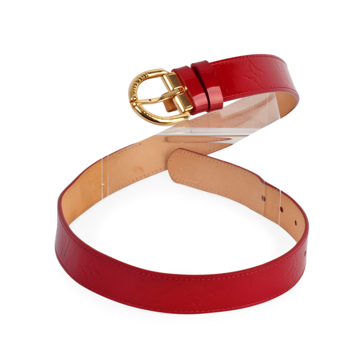 LOUIS VUITTON Vernis Belt Red - S: 80 (32) | Luxity
