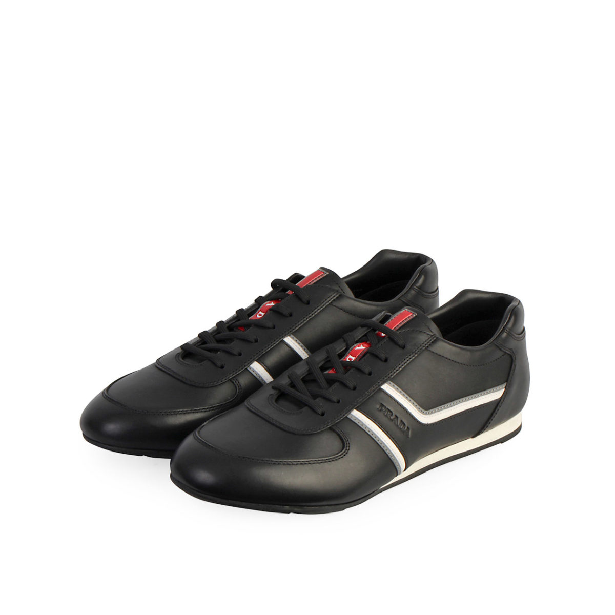 PRADA Leather Sneakers Black - S: 43 (9) - NEW | Luxity