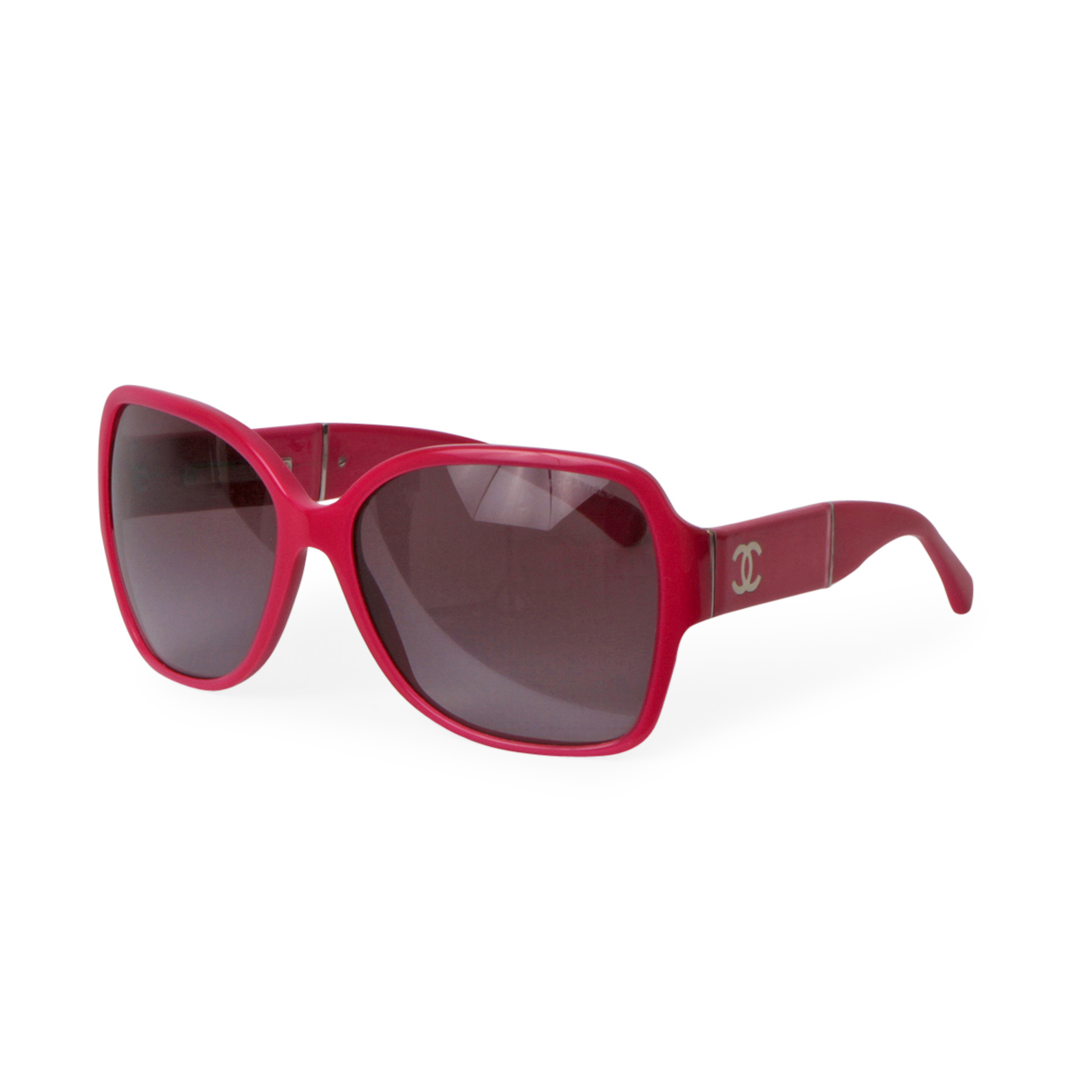 CHANEL Patent Leather Sunglasses 5230Q Pink | Luxity