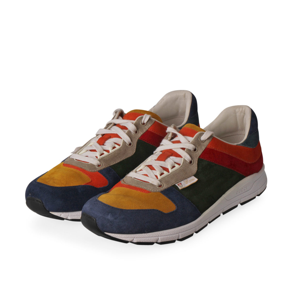 GUCCI Suede Running Sneakers Multicolor 