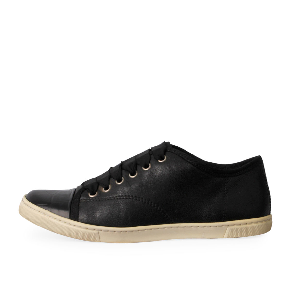 LANVIN Leather Sneakers Black - S: 37 (4) | Luxity