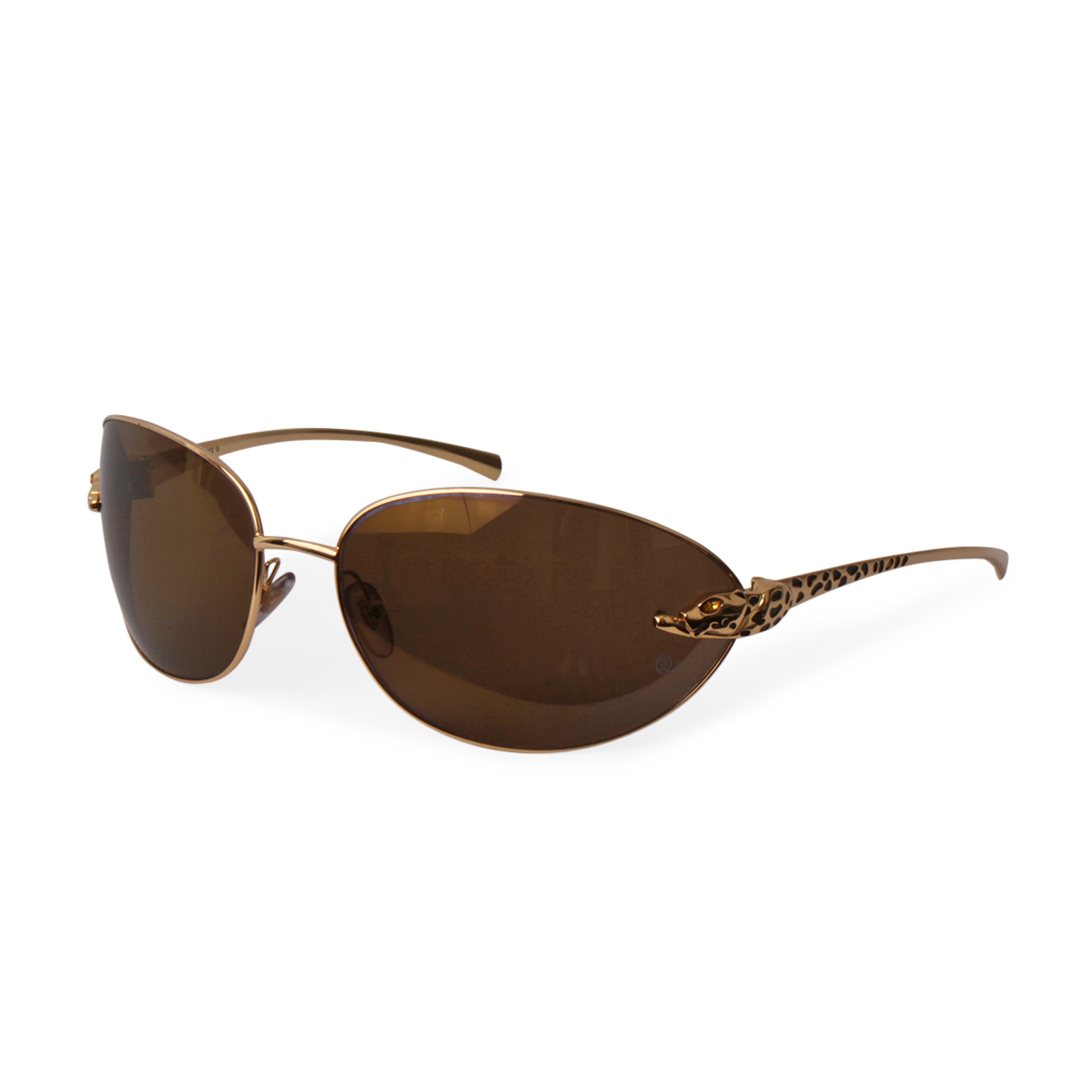 CARTIER Panthere Sunglasses 110 Gold angle