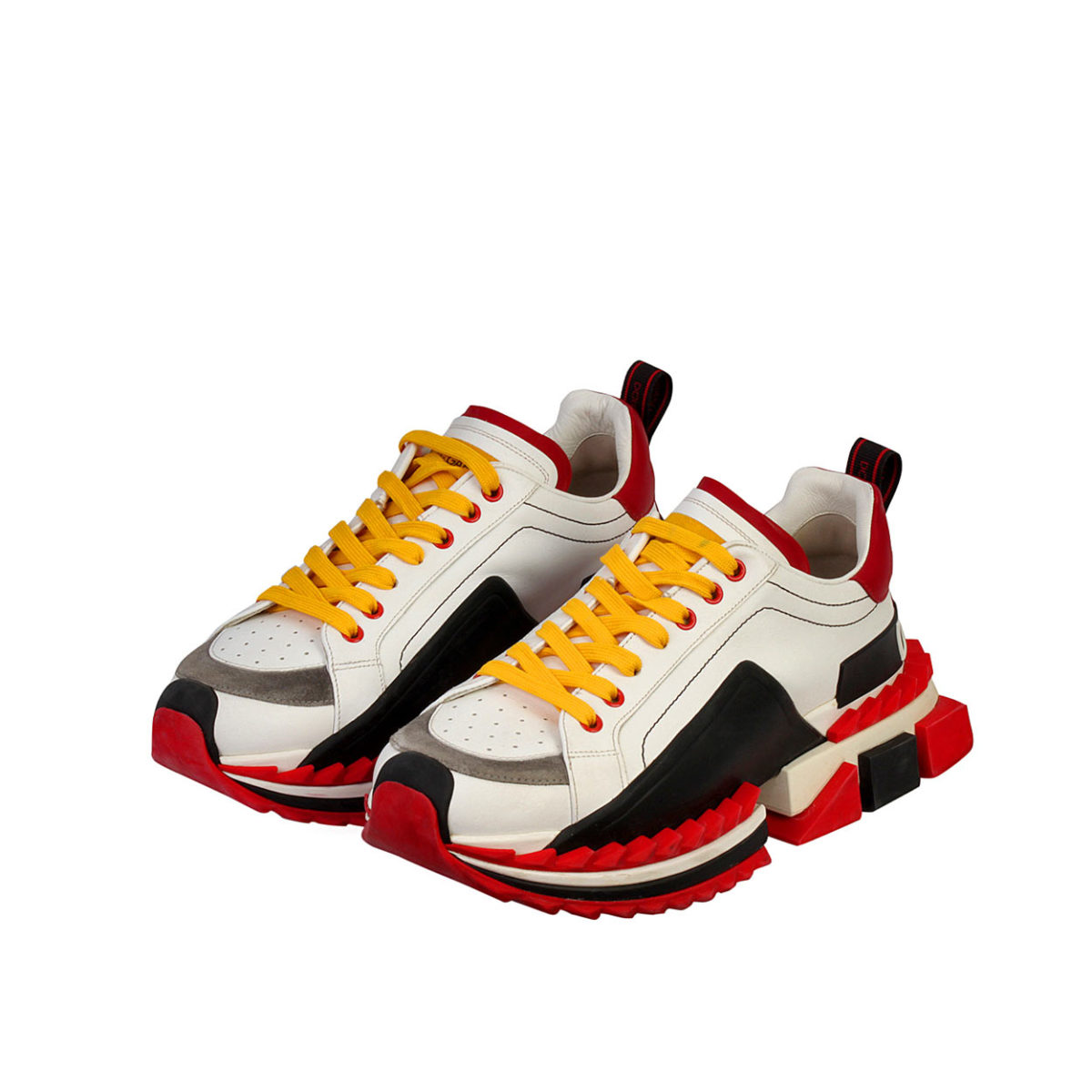 DOLCE & GABBANA Super King Sneakers White/Red - S: 43 (9) | Luxity