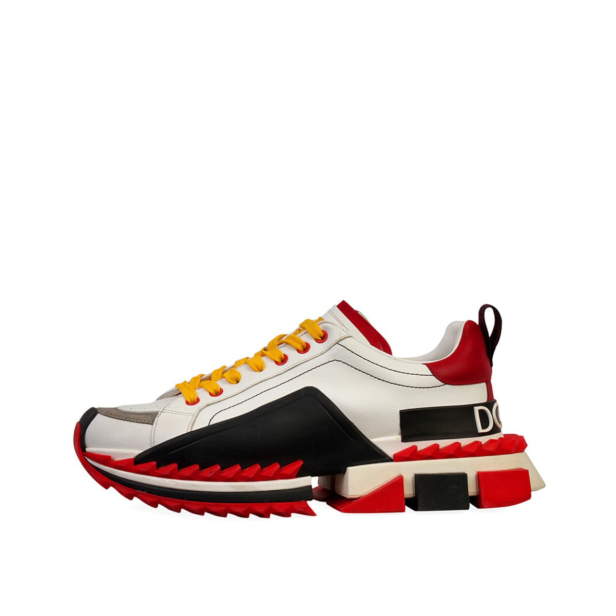 DOLCE & GABBANA Super King Sneakers White/Red - S: 43 (9) | Luxity