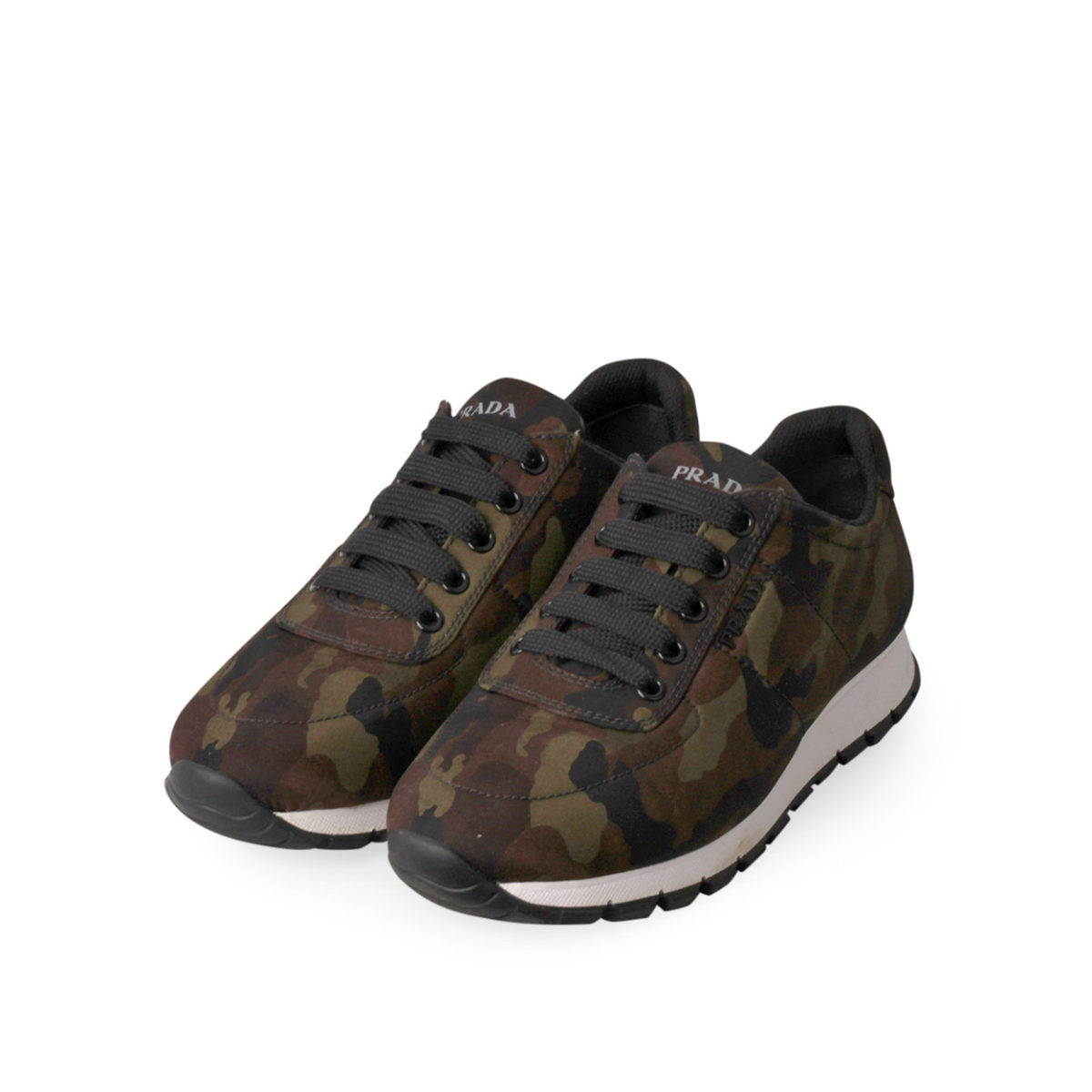 PRADA Nylon Running Sneakers Camouflage - S: 36.5 (3.5) | Luxity