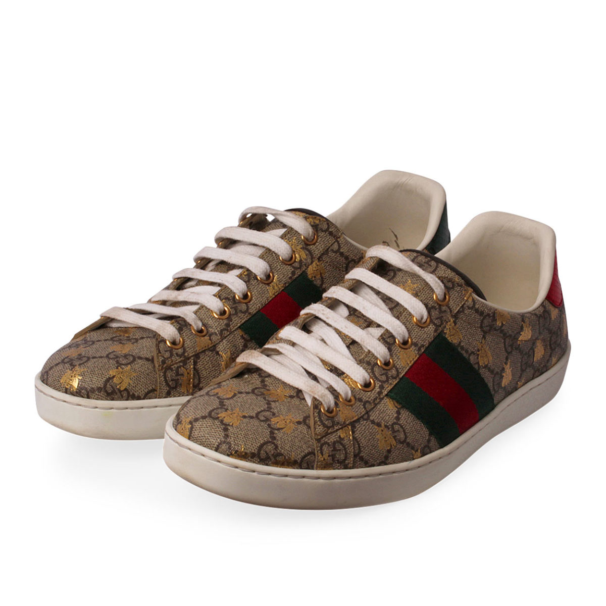 GUCCI GG Supreme Bees Sneakers - S: 44 (9.5) | Luxity