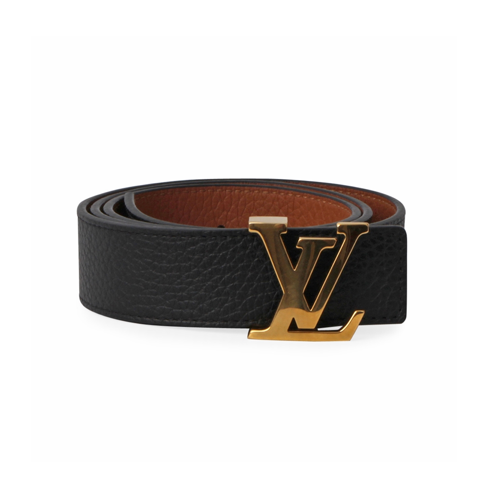 LOUIS VUITTON Leather Initials Reversible Belt Black/Brown - S: 80 (32) | Luxity