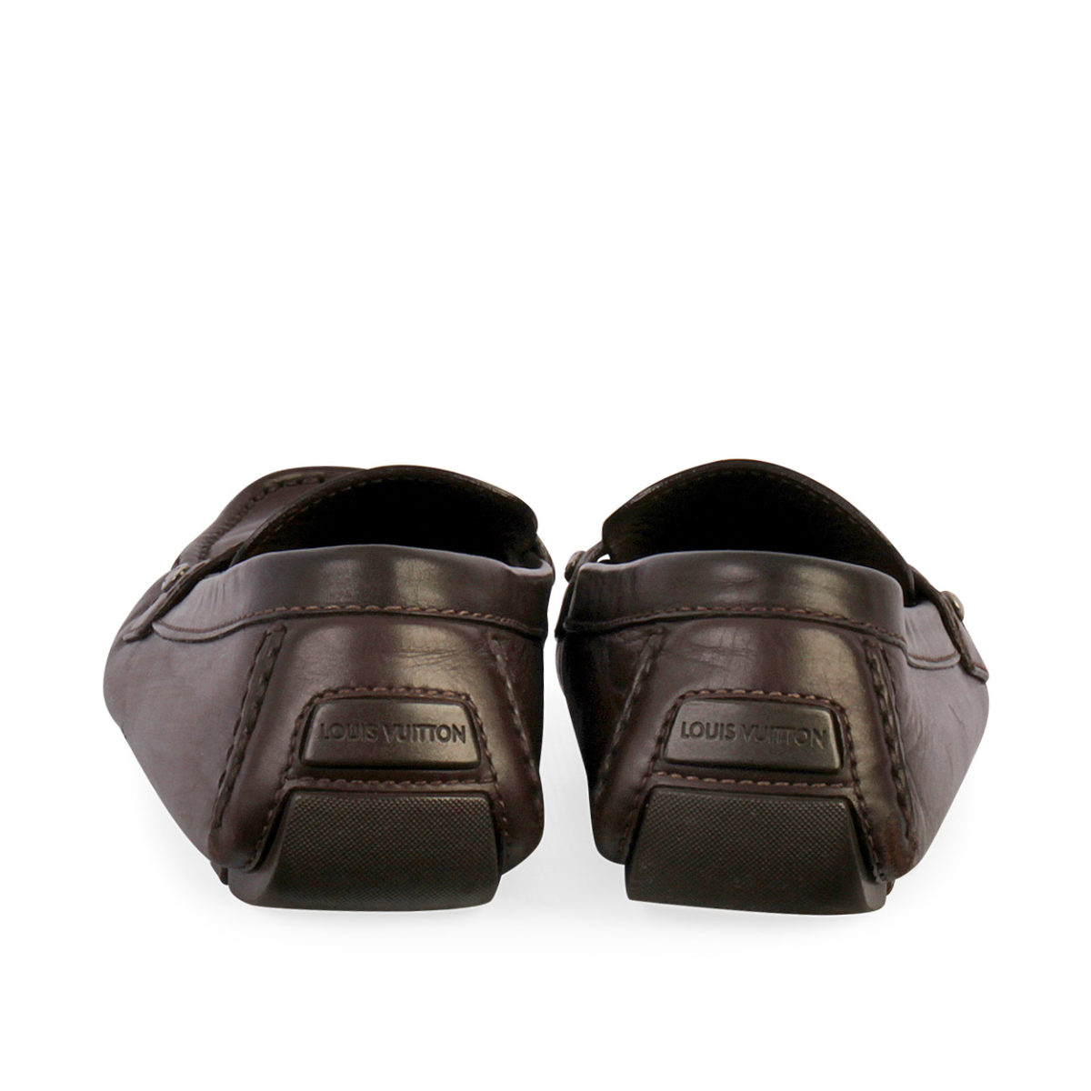LOUIS VUITTON Leather Monte Carlo Moccasins Brown - S: 44 (9.5) | Luxity