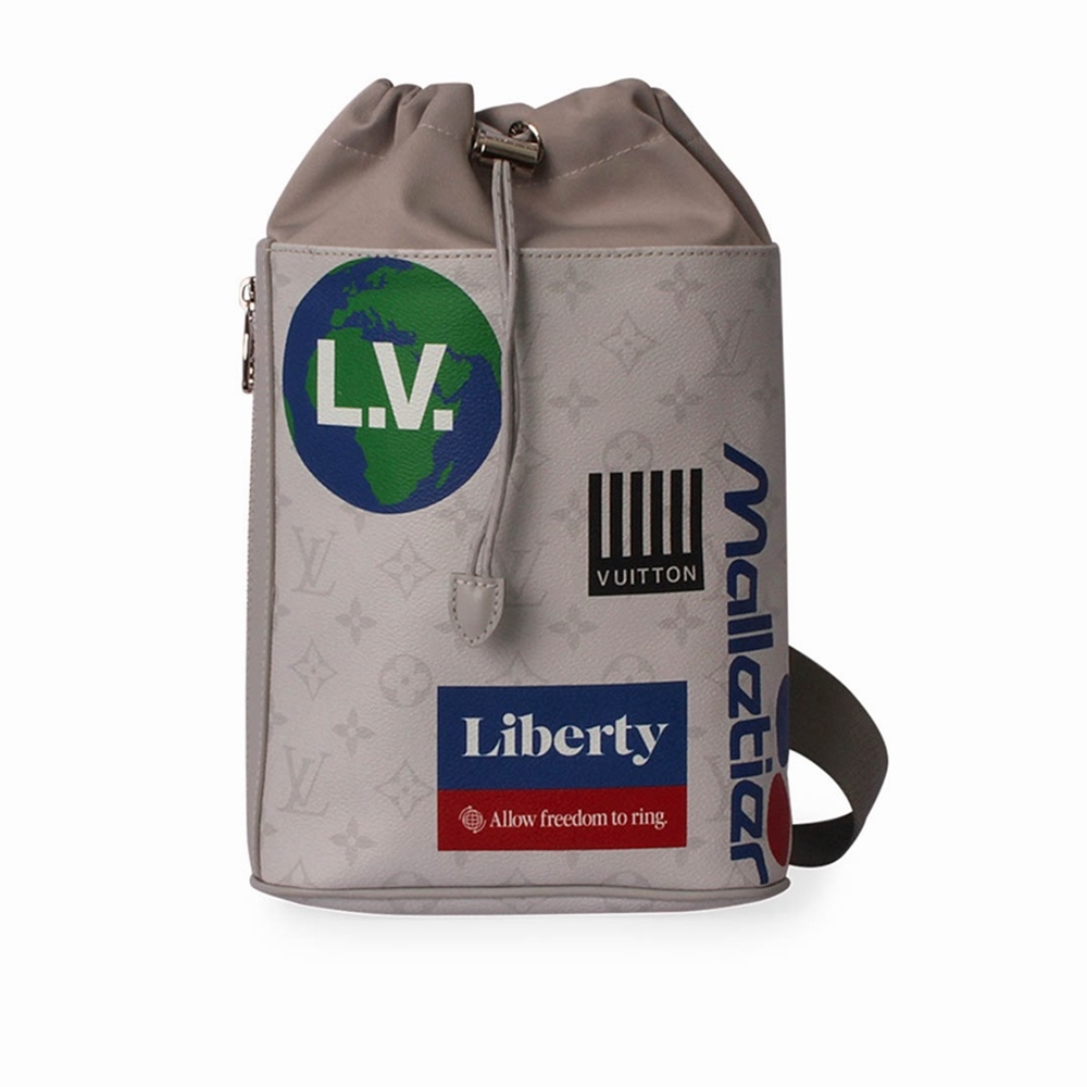 Pre-owned Louis Vuitton Chalk Sling Bag Monogram Logo Story White, ModeSens