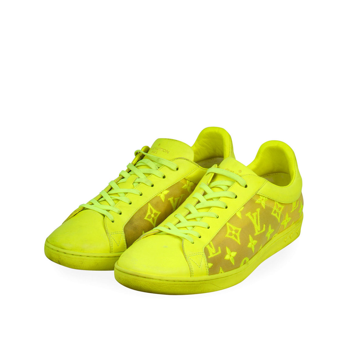 LOUIS VUITTON Tattoo Luxembourg Sneakers Yellow - S 43 (9) | Luxity