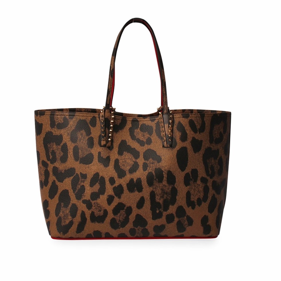 CHRISTIAN LOUBOUTIN Leather Maxi Leo Cabata Leopard Print | Luxity