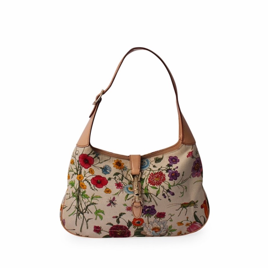 GUCCI Jackie O Bouvier Hobo Floral | Luxity