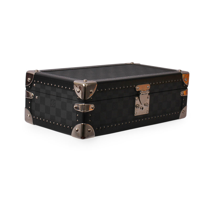 Louis Vuitton 8 Watch Case Damier Graphite Black 1390431