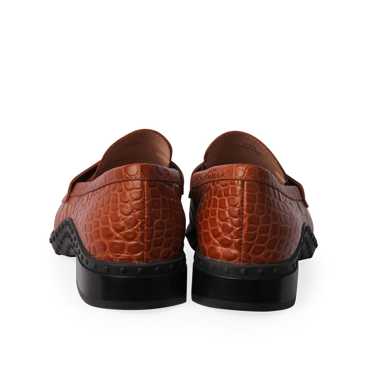 TOD'S Croc Embossed Moccasins Tan - S: 41.5 (7.5) - NEW | Luxity