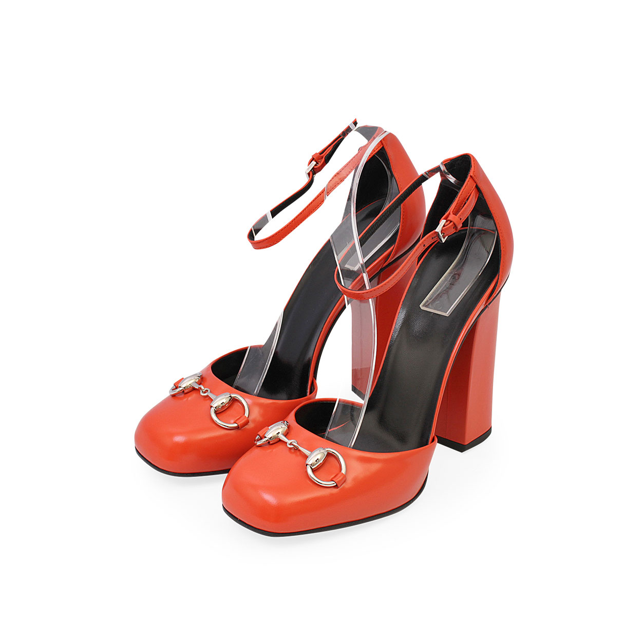 GUCCI Leather Mary Jane Pumps Orange - S: 37 (4) - NEW | Luxity