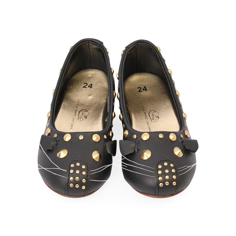 MARC Leather Mouse Ballerina Flats Black - S: 24 (7) | Luxity