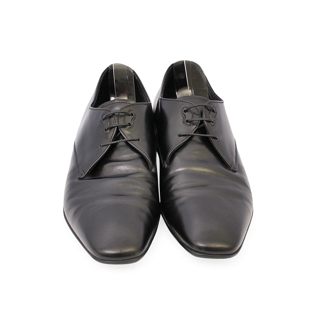 PRADA Leather Derby Shoes Black - S: 42 (8) | Luxity