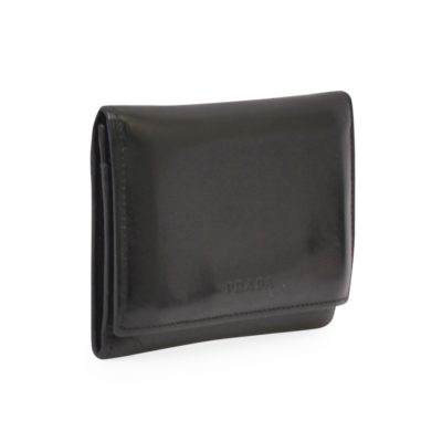Product PRADA Leather Wallet/Card Holder Black