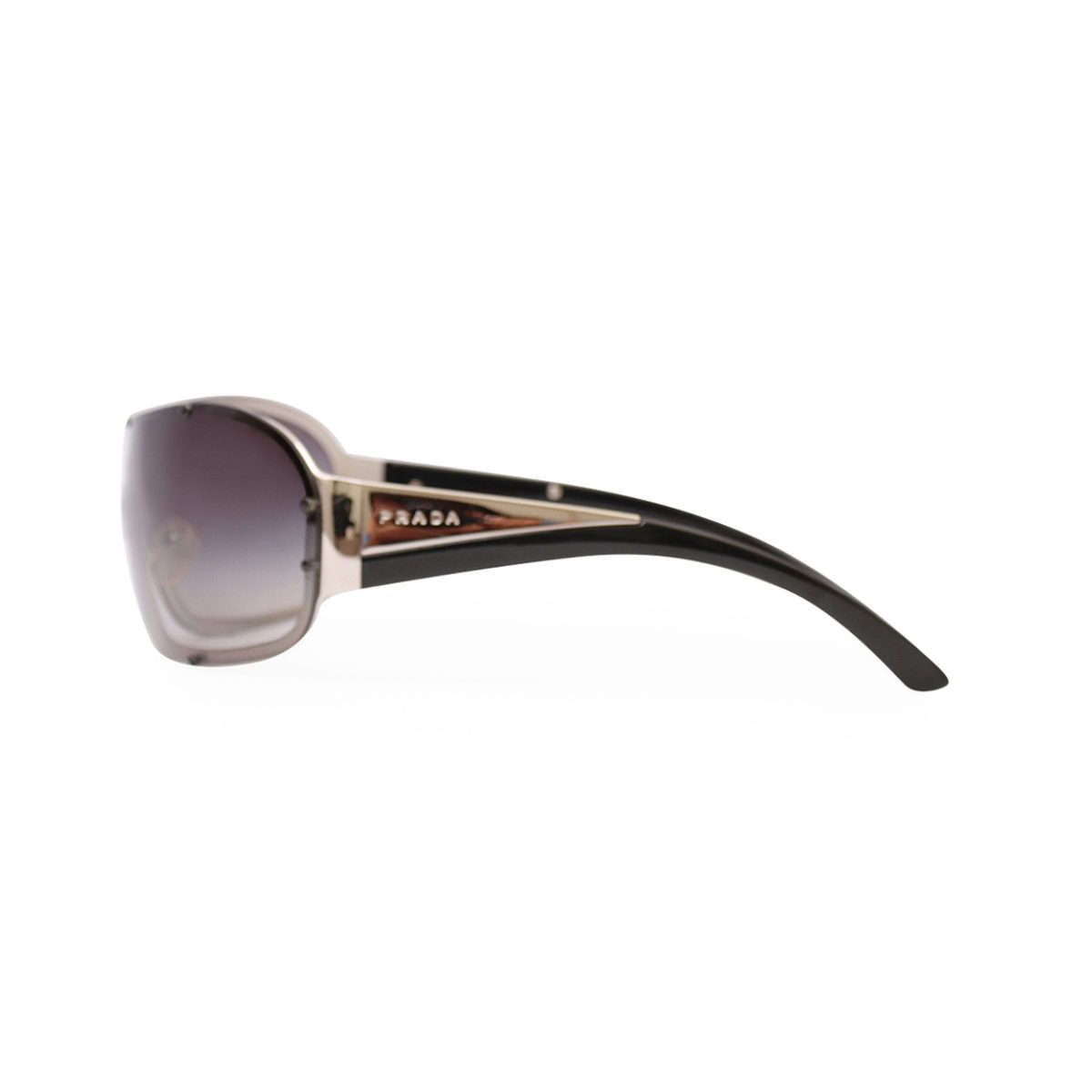 PRADA Sunglasses SPR 63H Black/Silver | Luxity