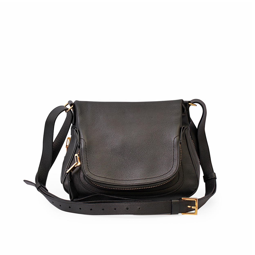 TOM FORD Leather Jennifer Medium Shoulder Bag Black | Luxity
