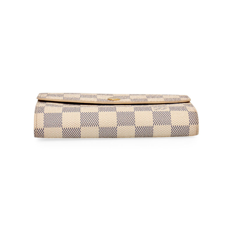 LOUIS VUITTON Alexandra Damier Azur Wallet White