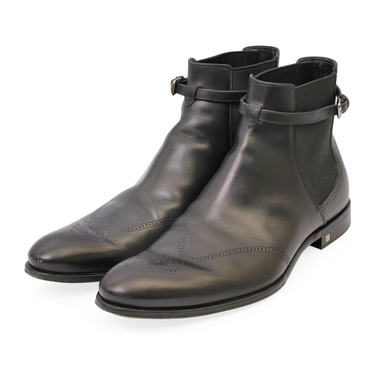 LOUIS VUITTON Leather Chelsea Boots Black - S: 44 (9.5) | Luxity