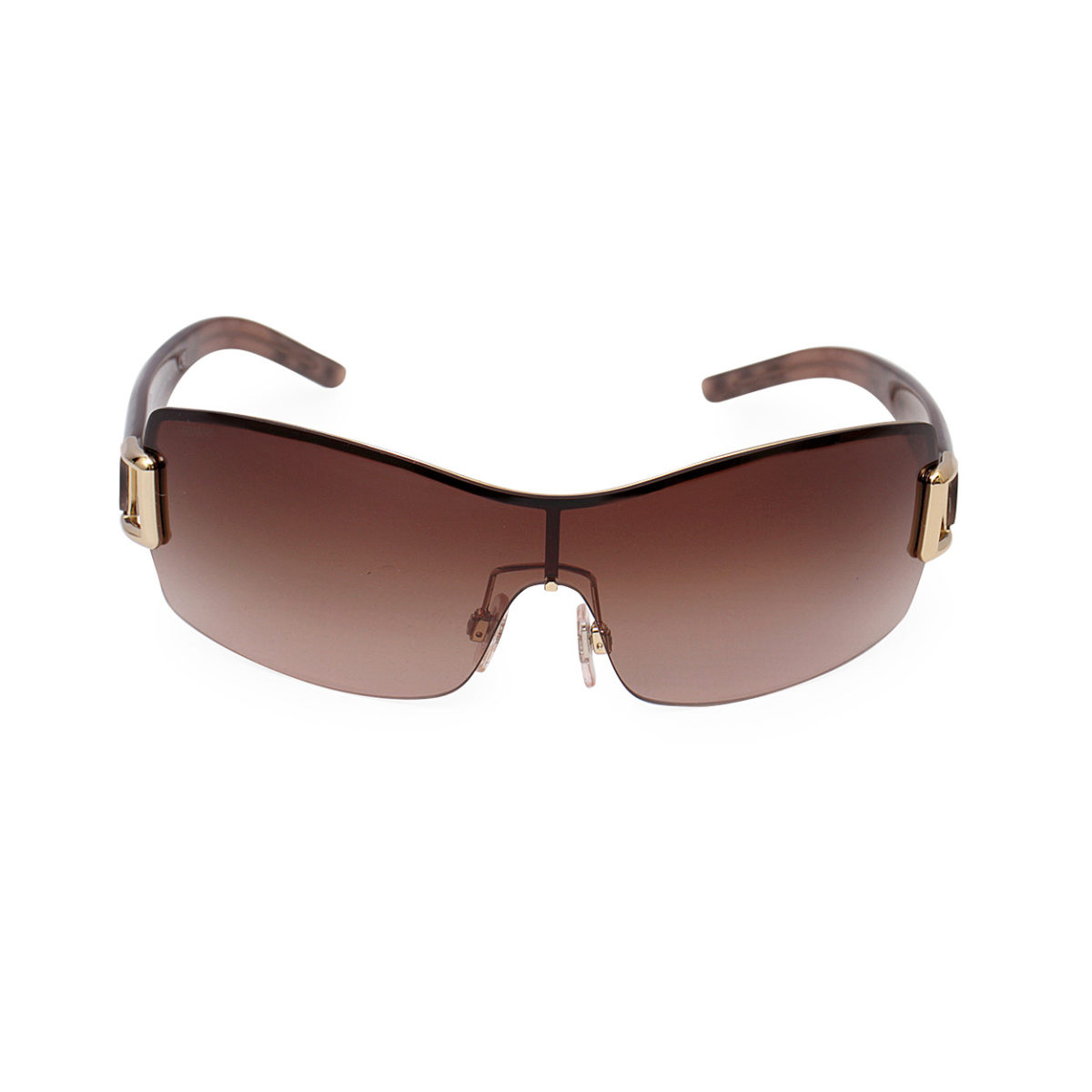 BURBERRY Check Sunglasses B 3043 Brown | Luxity