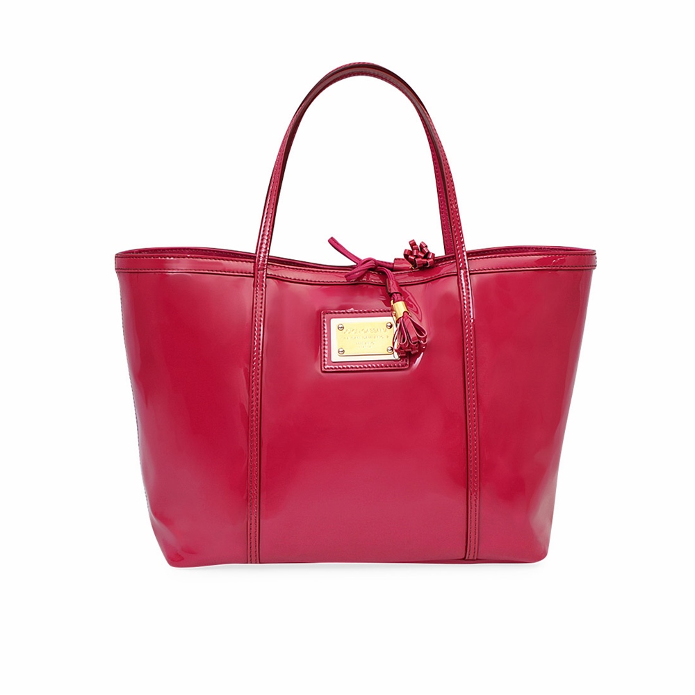 DOLCE & GABBANA Patent Miss Escape Tote Rose | Luxity