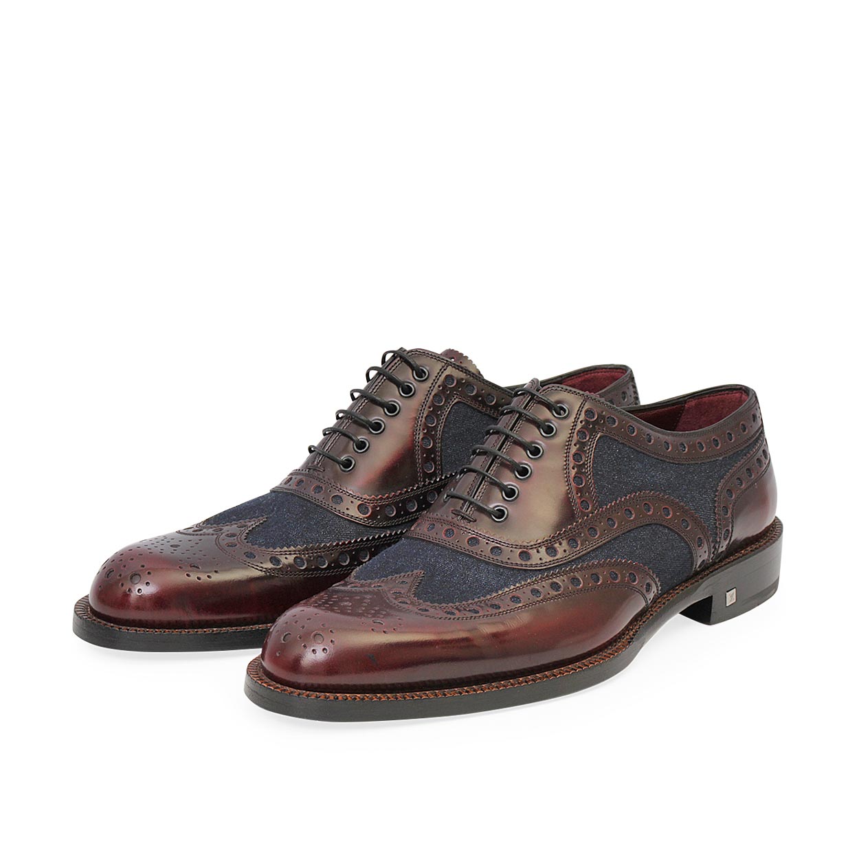 LOUIS VUITTON VOLTAIRE DERBY SHOES IN MOKA BROWN LEATHER 45 45.5