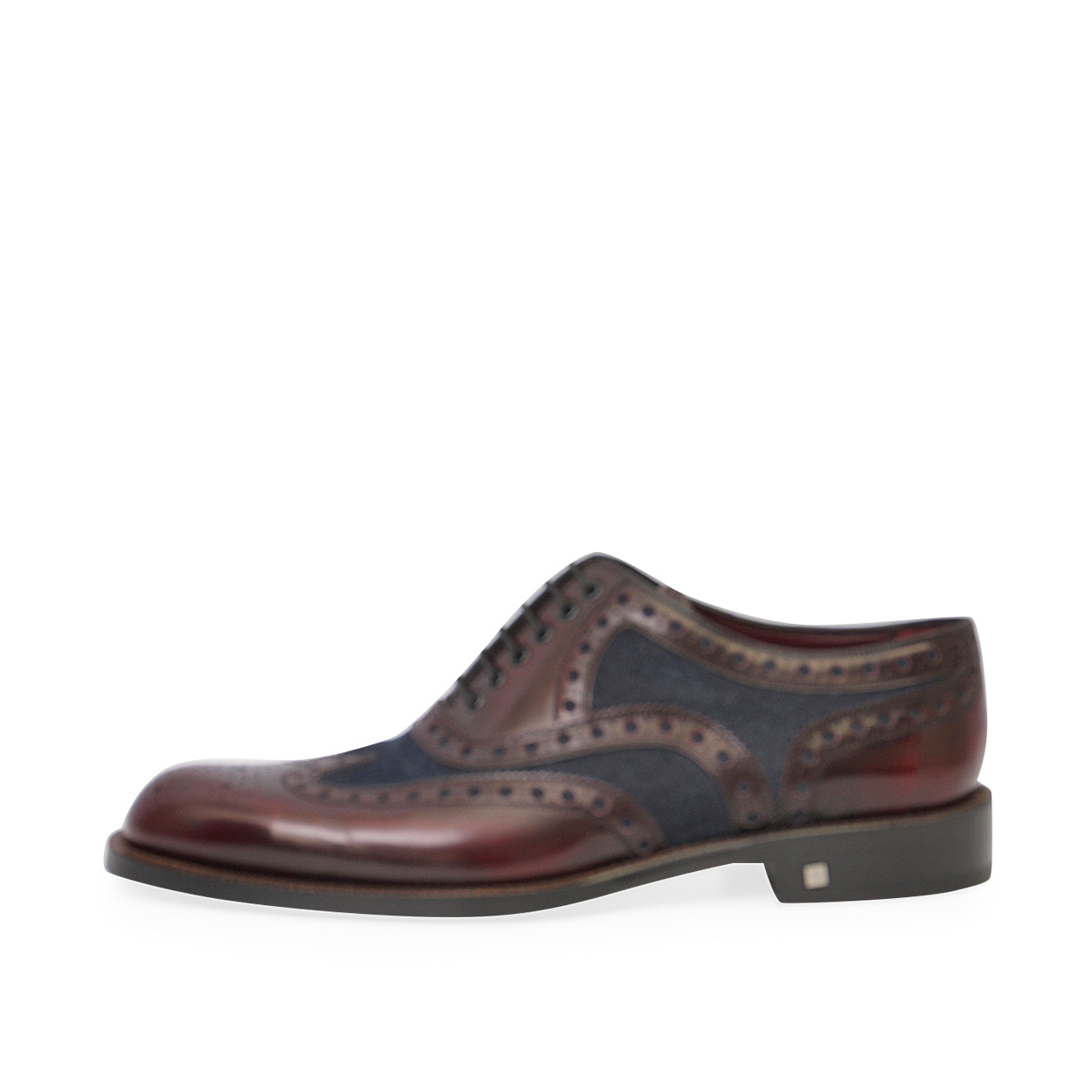 Louis Vuitton Men's Burgundy Leather Oxfords Rubber Sole Lace Up Shoes  size 8