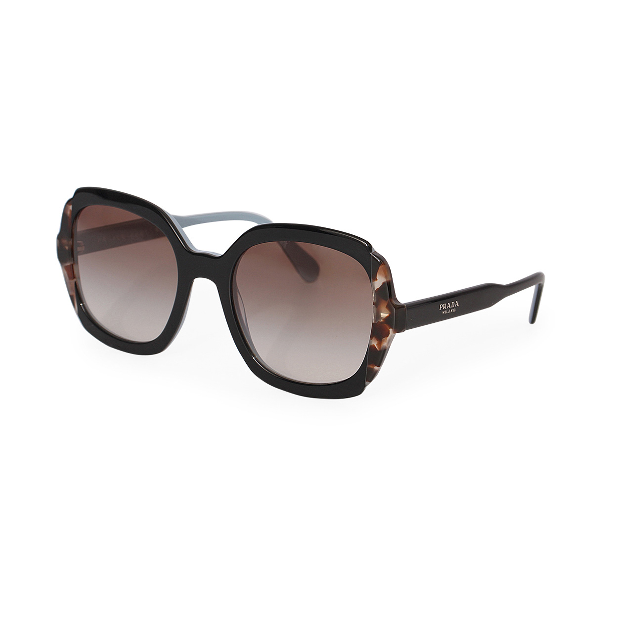 PRADA Sunglasses SPR 16U Black/Blue | Luxity
