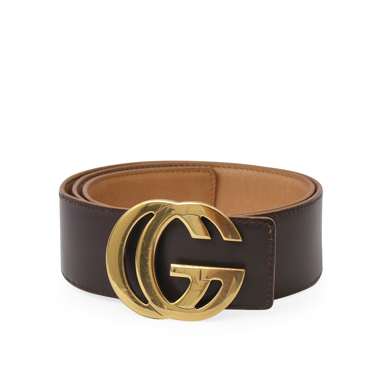 GUCCI Leather GG Belt Brown - S: 70 (28 