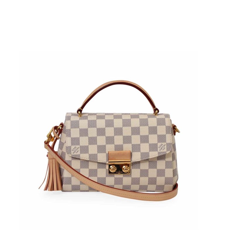 LOUIS VUITTON CROISETTE DAMIER AZUR CANVAS BAG WITH STRAP, Luxury, Bags &  Wallets on Carousell