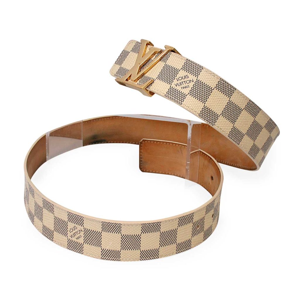 damier azur belt